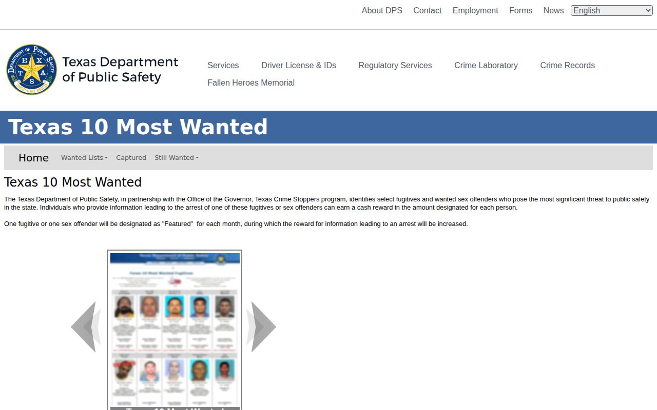 Rains County warrant check fallback, Texas DPS statewide wanted-list interface
